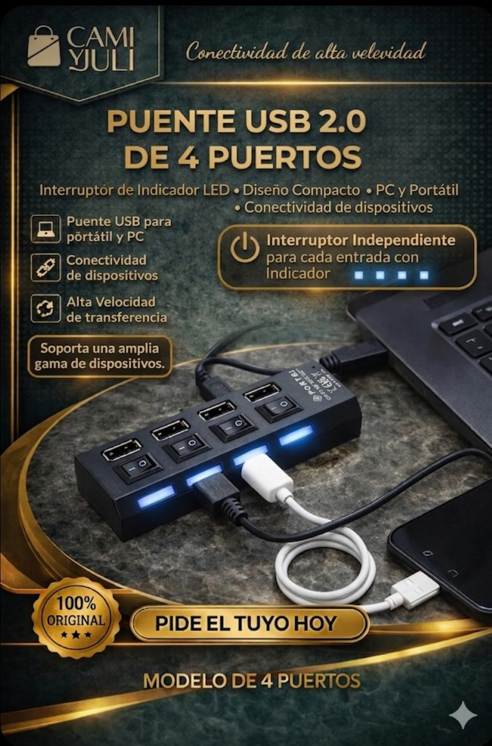 Extension de puertos usb's foto | CamiJuly  |  BizneCubano