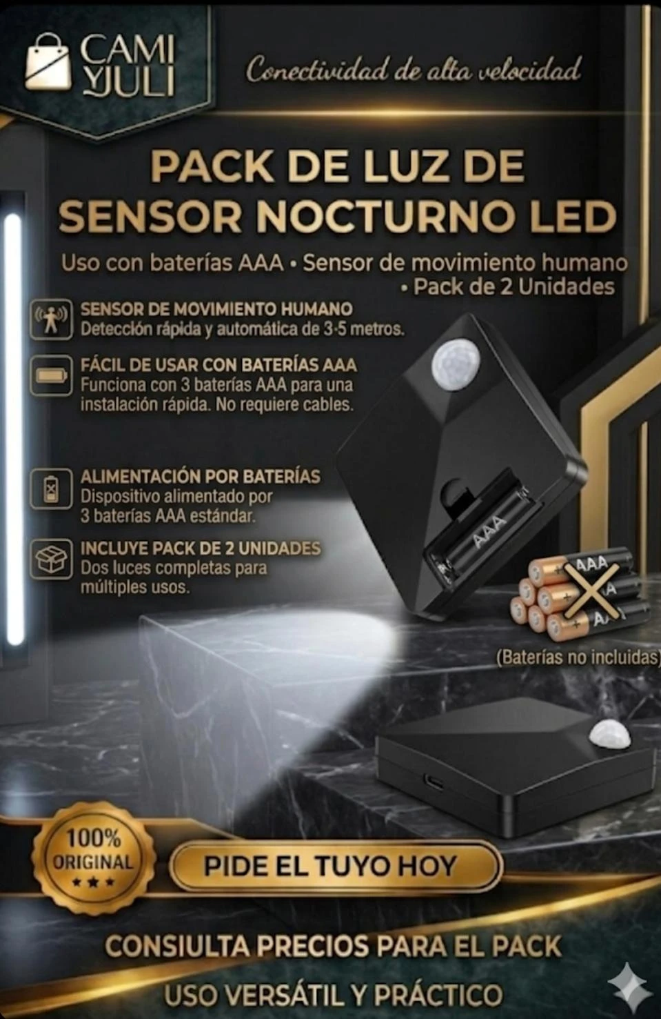 *Pack de 2 Luces LED con Sensor de Movimiento*'s foto | CamiJuly  |  BizneCubano