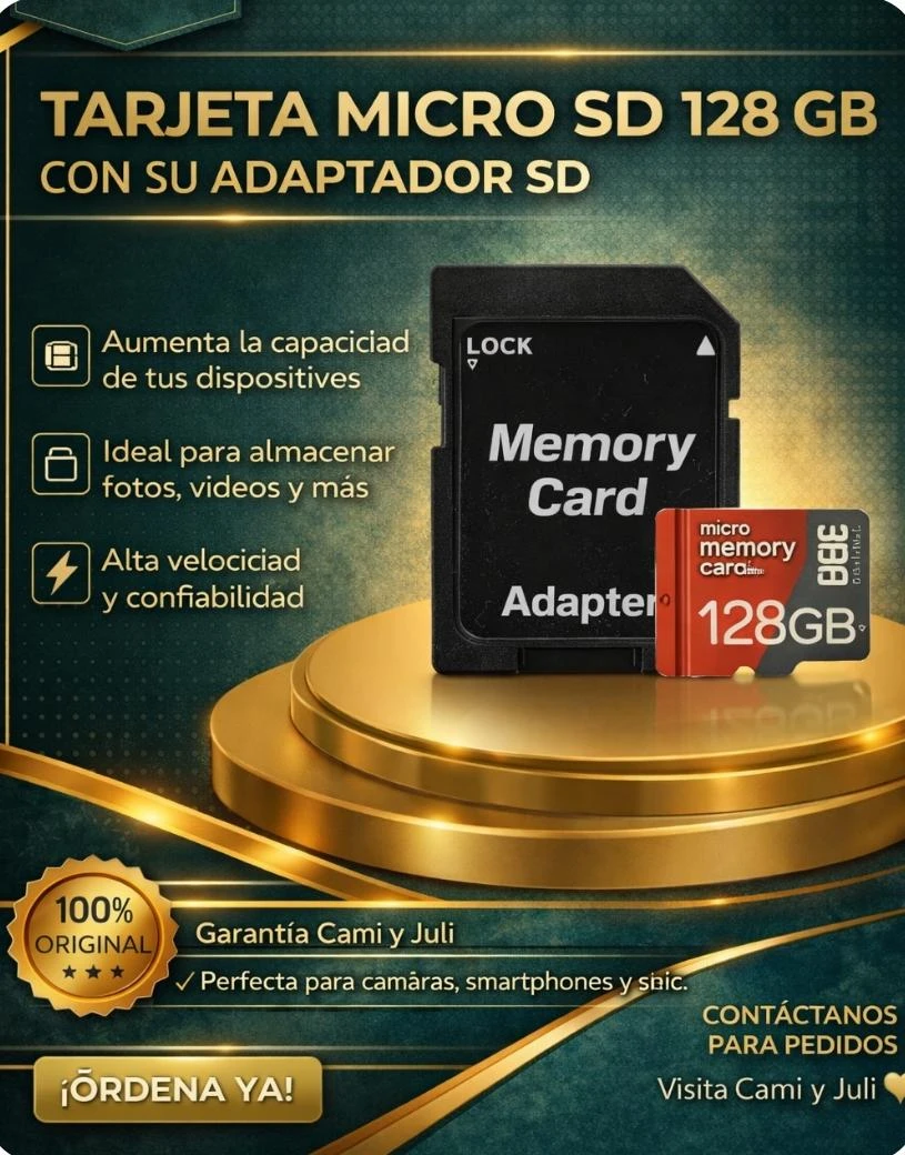 Tarjeta Micro SD 128GB + Adaptador's foto | CamiJuly  |  BizneCubano