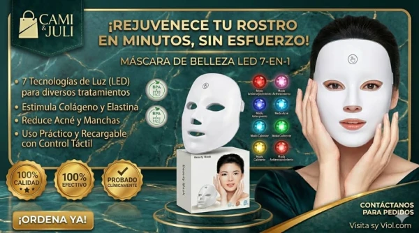 Máscara de belleza led's foto | CamiJuly  |  BizneCubano